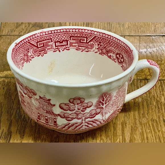 19th Century Vintage  Adams England Pink Willow Transferware Teacup - Picture 16 of 16